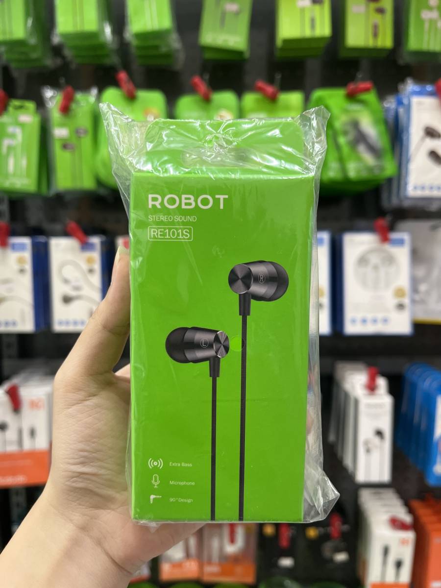 Robot Earphone RE101s (hitam)