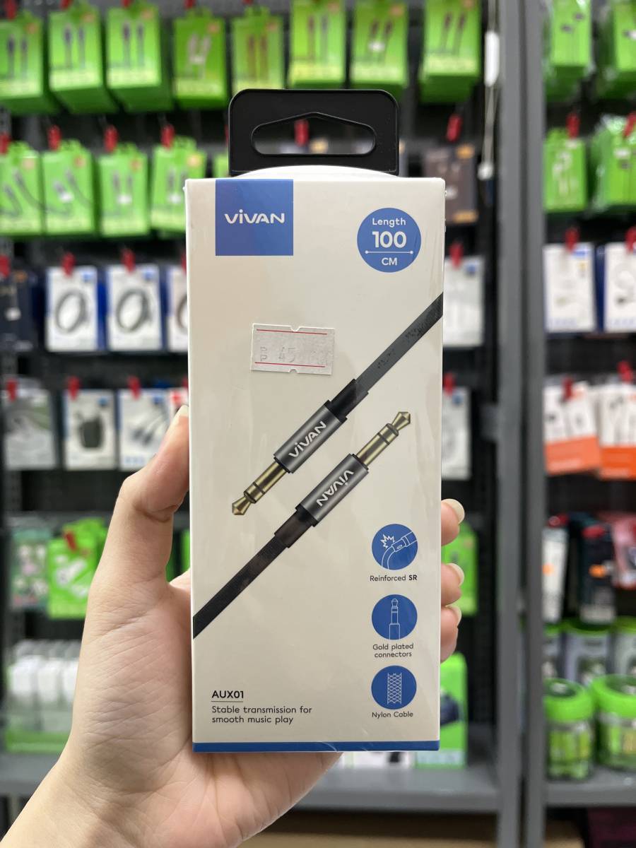 Vivan AUX01 Kabel Aux 100cm Black