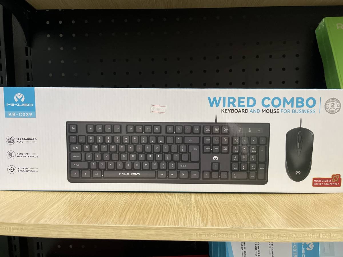 Mikuso KB-C039 Wired Keyboard + Mouse Set Black