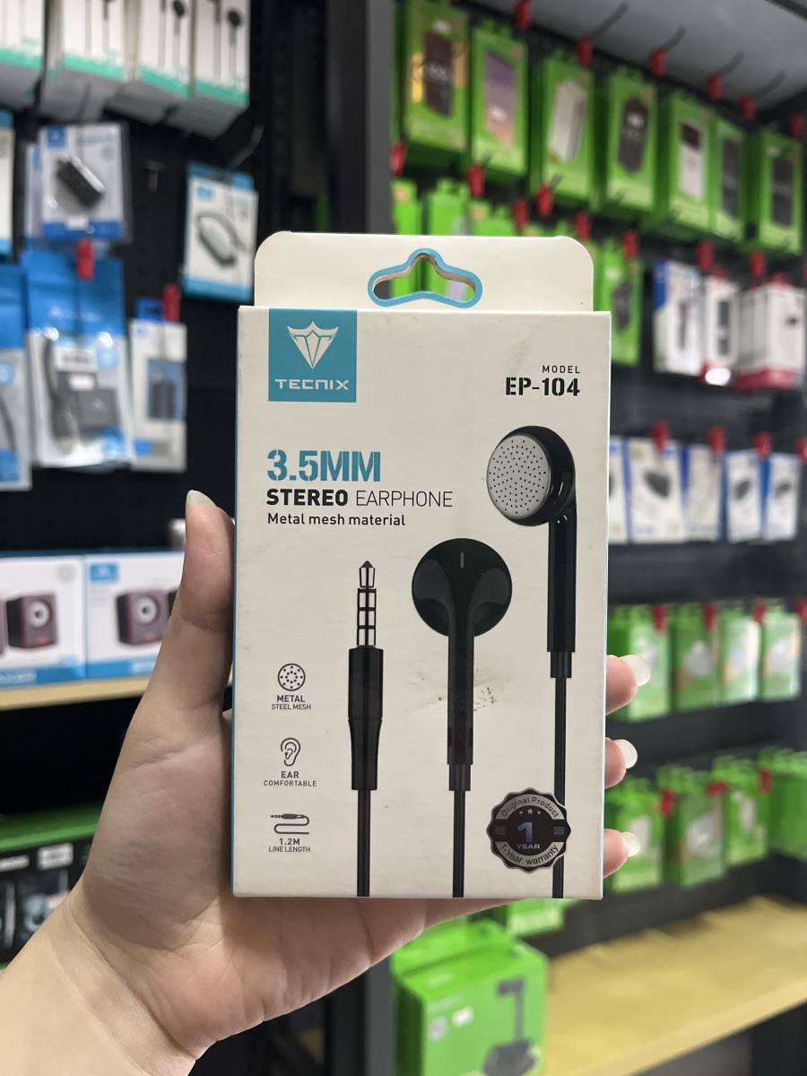 Tecnix EP-104 Earphone Black