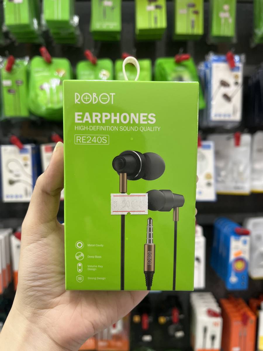 Robot Earphone RE240S (hitam)