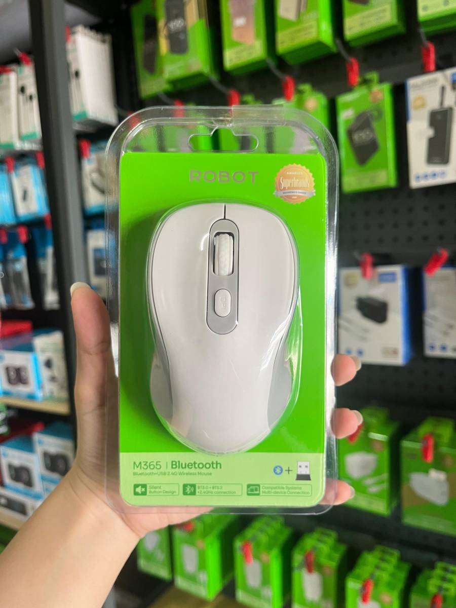 ROBOT M365 Wireless + Bluetooth Mouse White