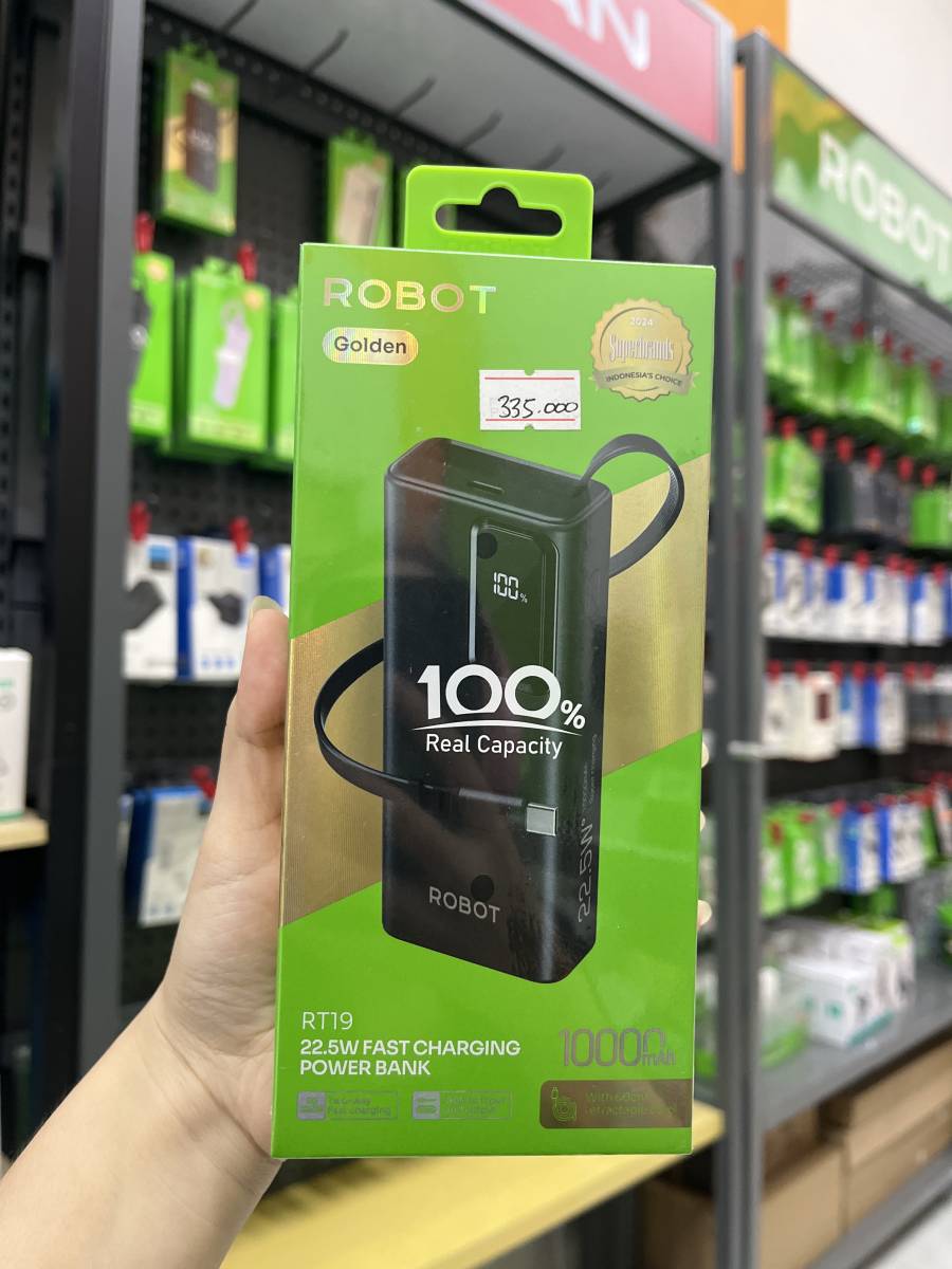 Robot RT19 Powerbank 10000mah 22.5w Black