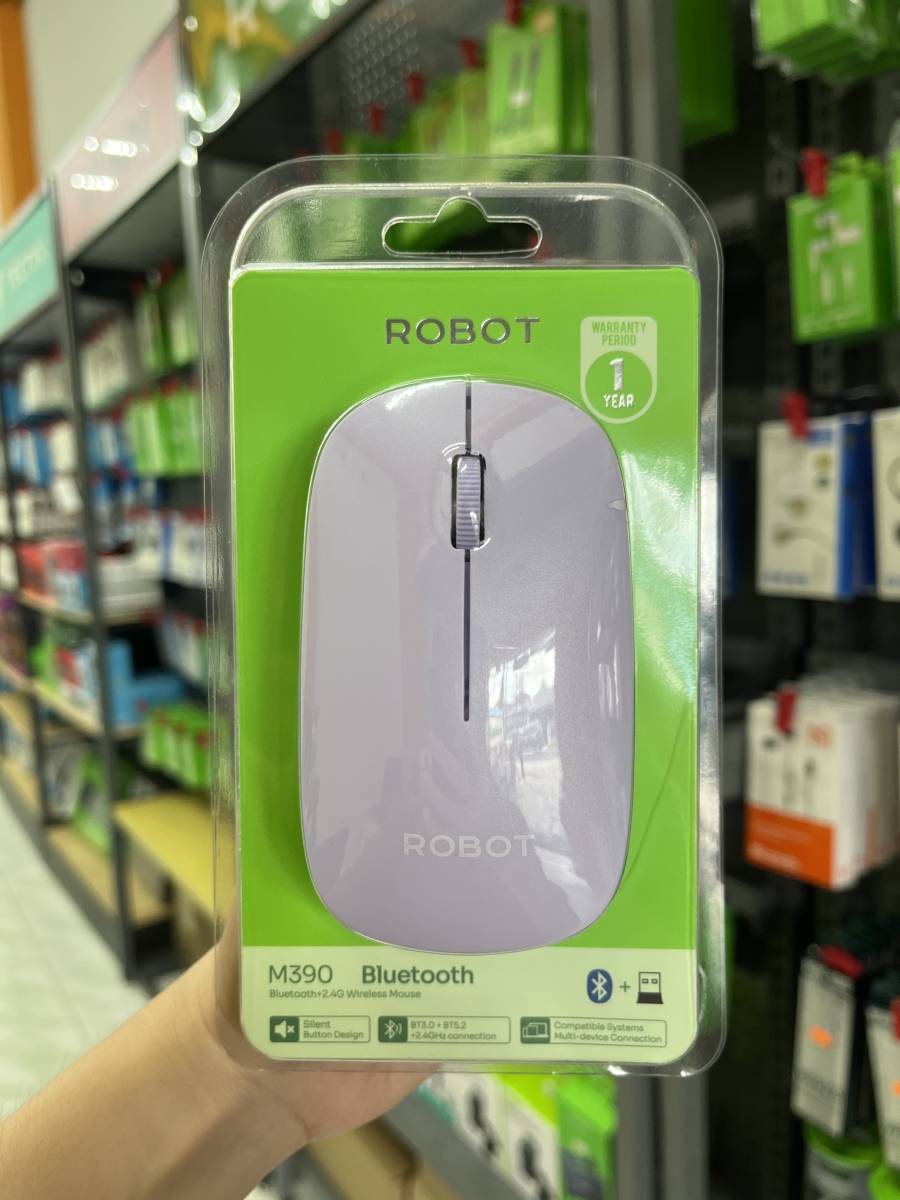 Robot M390 Mouse Wireless Bluetooth Purple