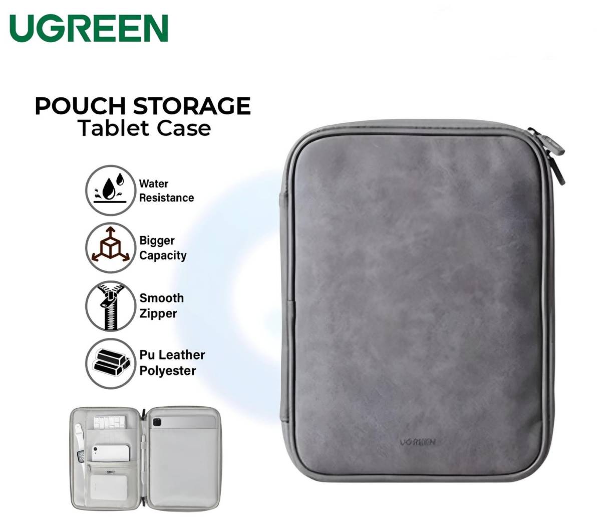 Ugreen 90435 Storage Bag 12" - 12,9" (Abu) For Tablet