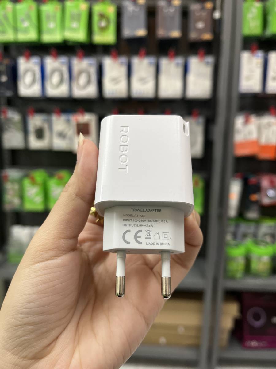 Robot RT-K8S Kepala Charger USB-A 2.4A White