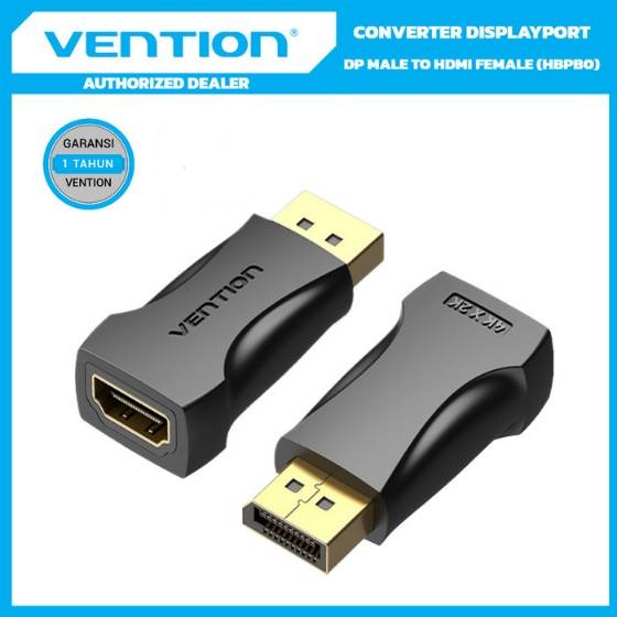 Vention DP Male to HDMI Female Adapter Black 4K HBPBO