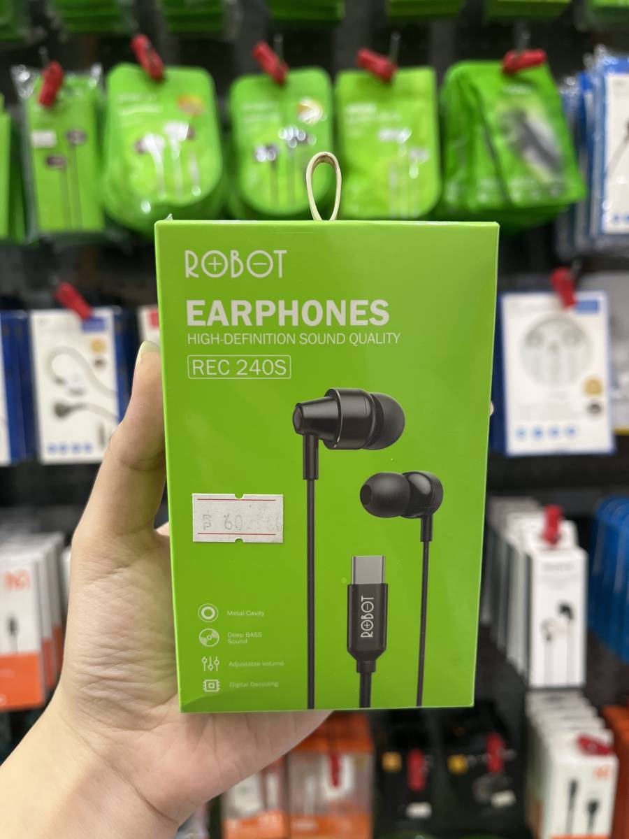 Robot Earphone REC240S (hitam)