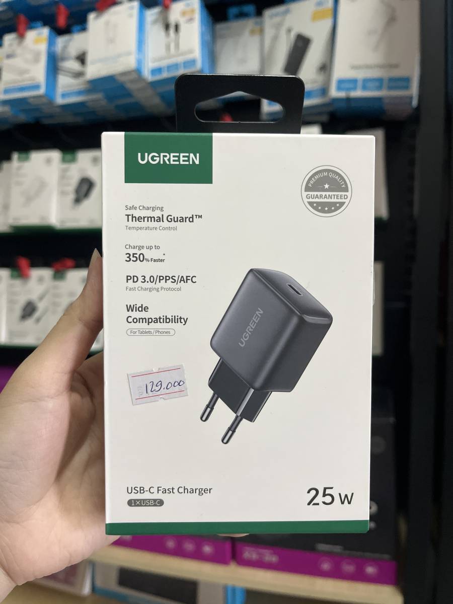 Ugreen 45305 Charger 25W Black PD 3.0+PPS+AFC (for Samsung) Adaptor Only