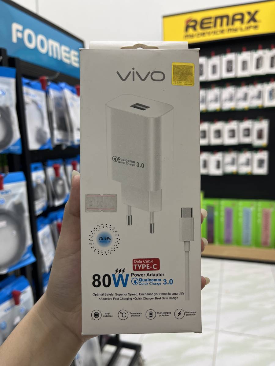 Charger Set Vivo 80W with Type C Cable - Non ORI