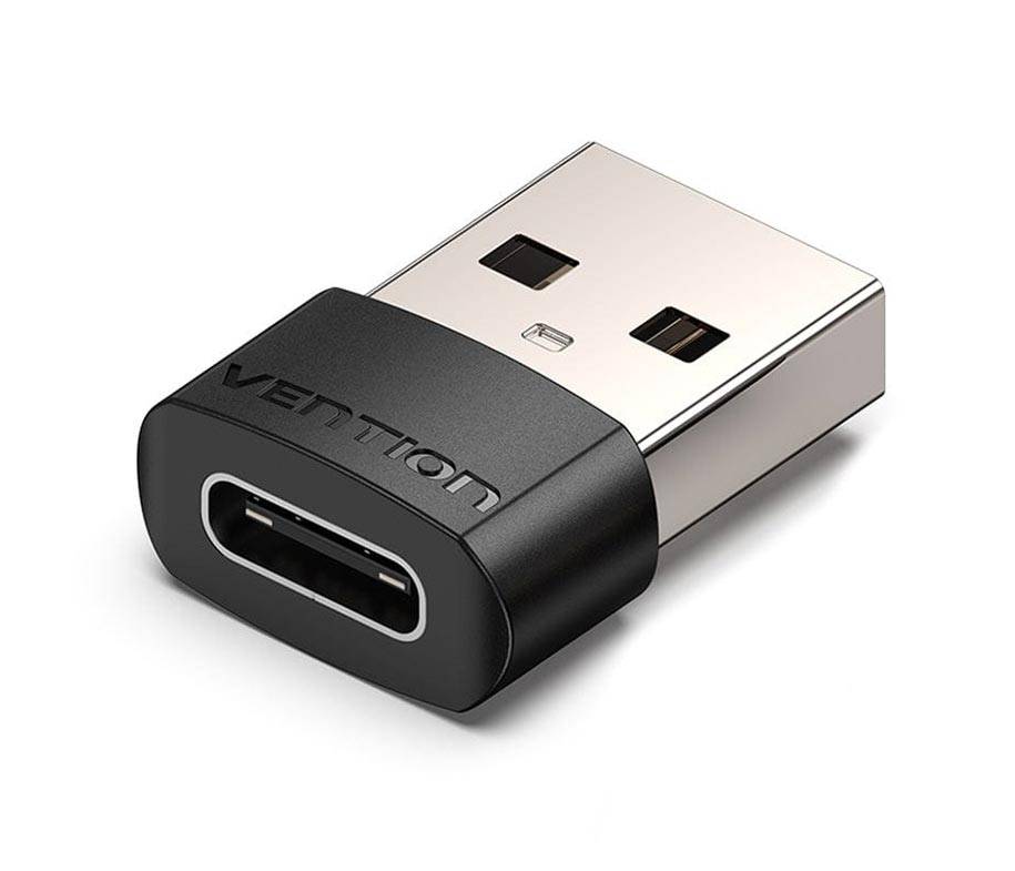 Vention USB2.0 Male to USB-C Female Adapter Black CDWBO