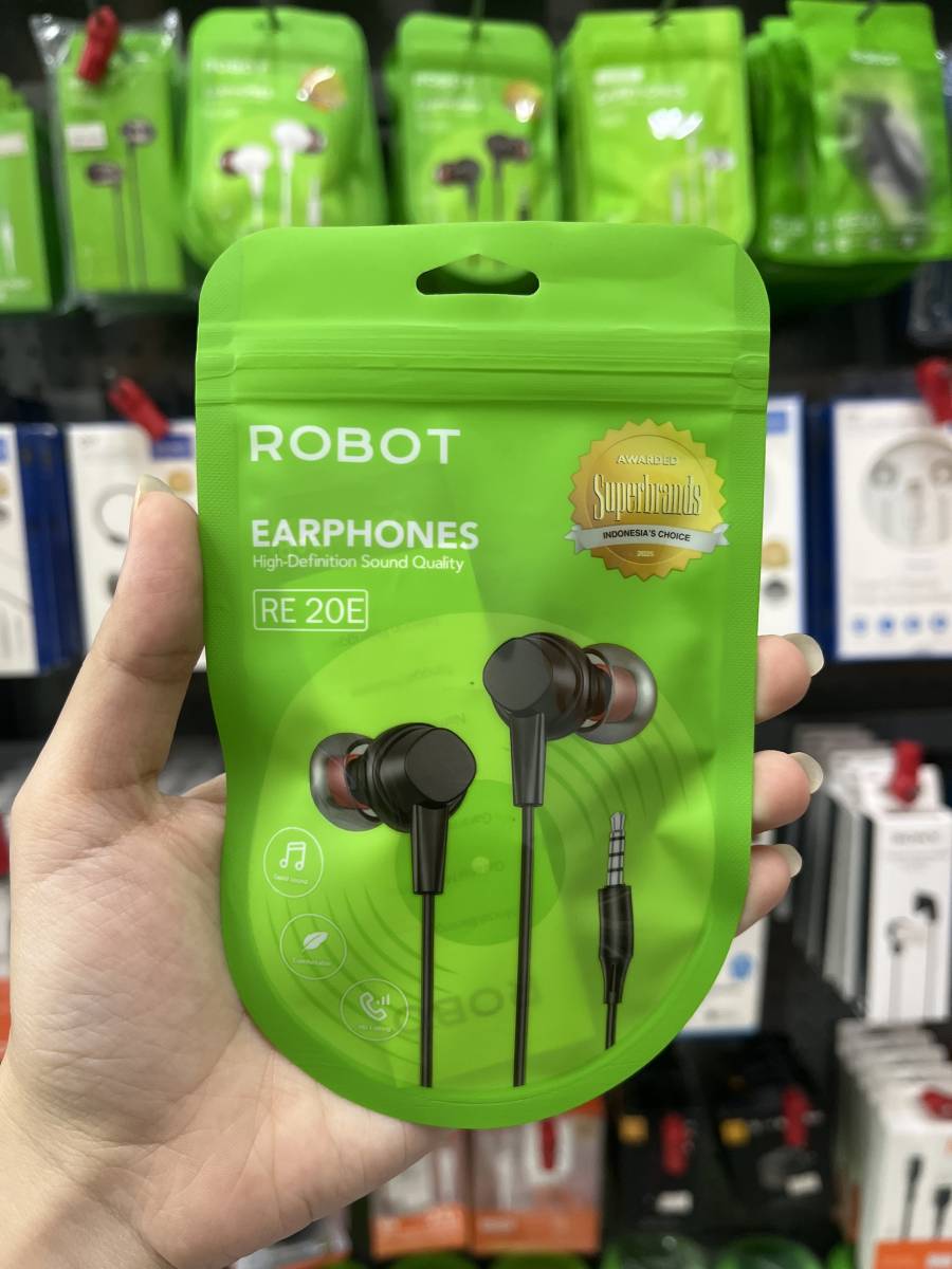 Robot RE 20E Wired Earphones Black