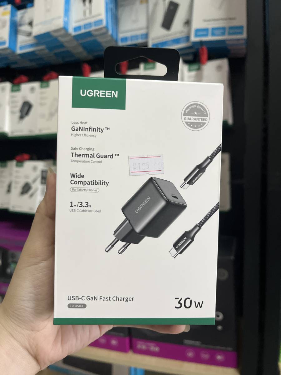 Ugreen 65012 Charger Set Type C 30W GaN Black