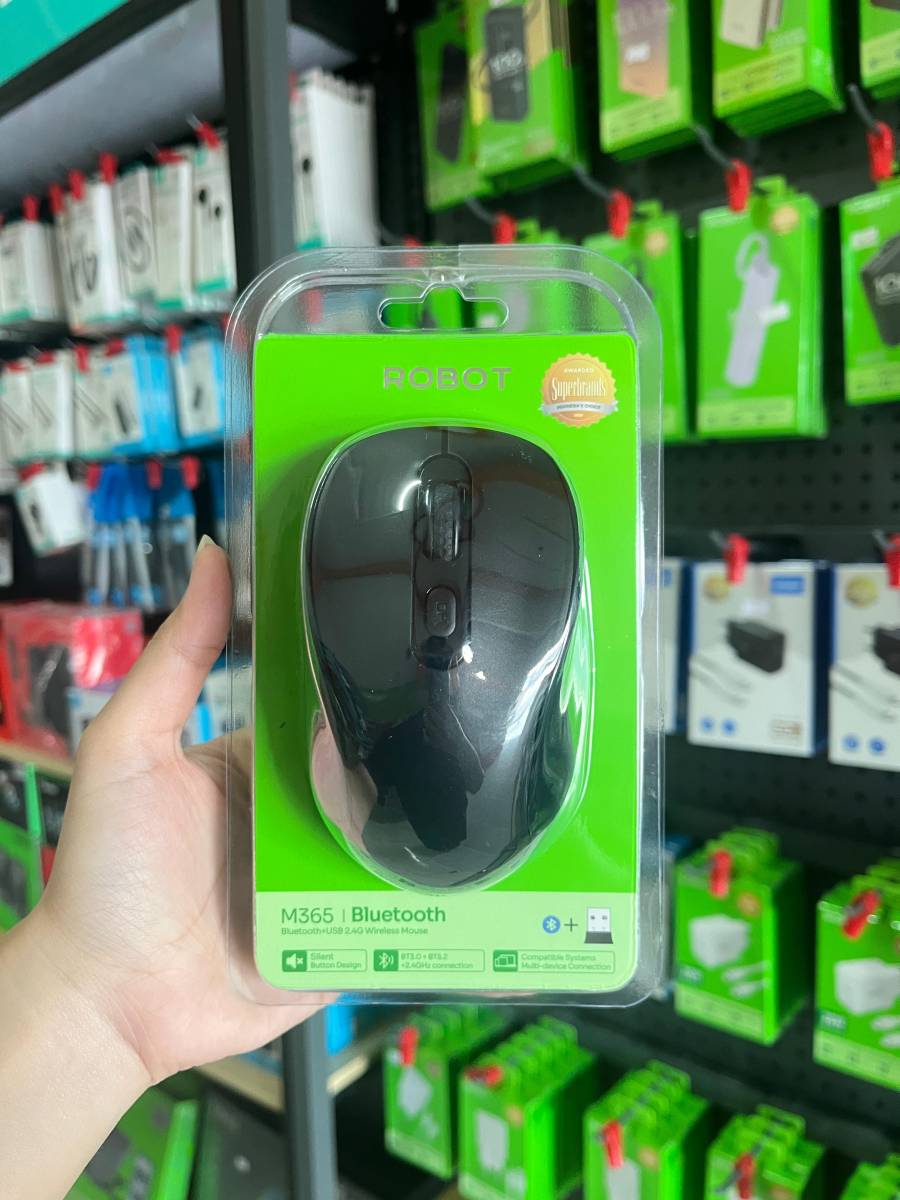 ROBOT M365 Wireless + Bluetooth Mouse Black