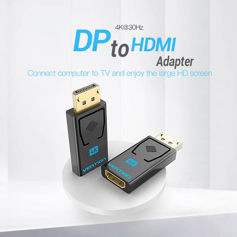 Vention DP Male to HDMI Female Adapter Black 4K HBMBO