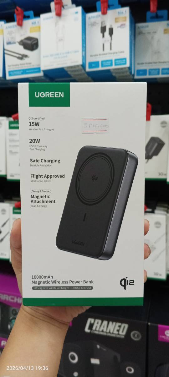 Ugreen 55135 Powerbank 10.000mAh 20W Magnetic Space Gray QI2 15W