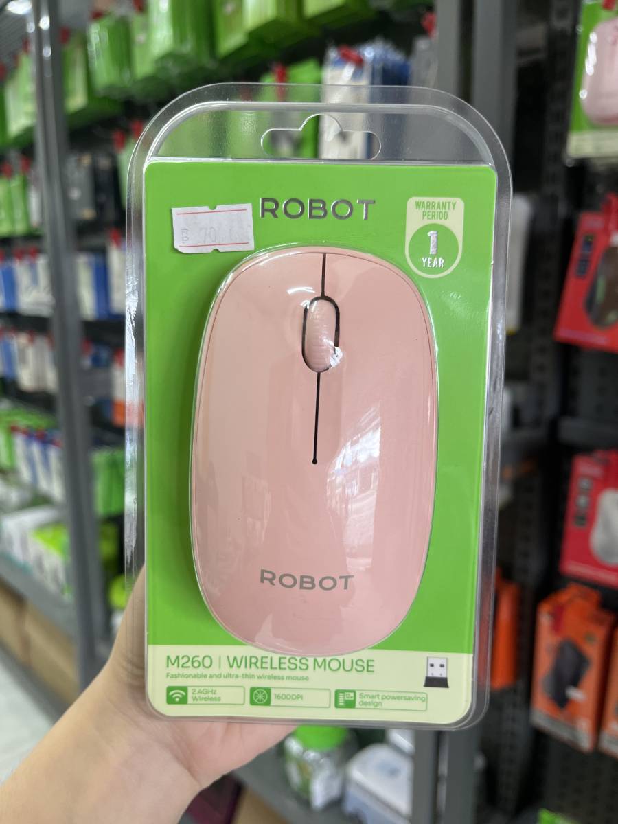 Robot M260 Wireless Mouse Pink
