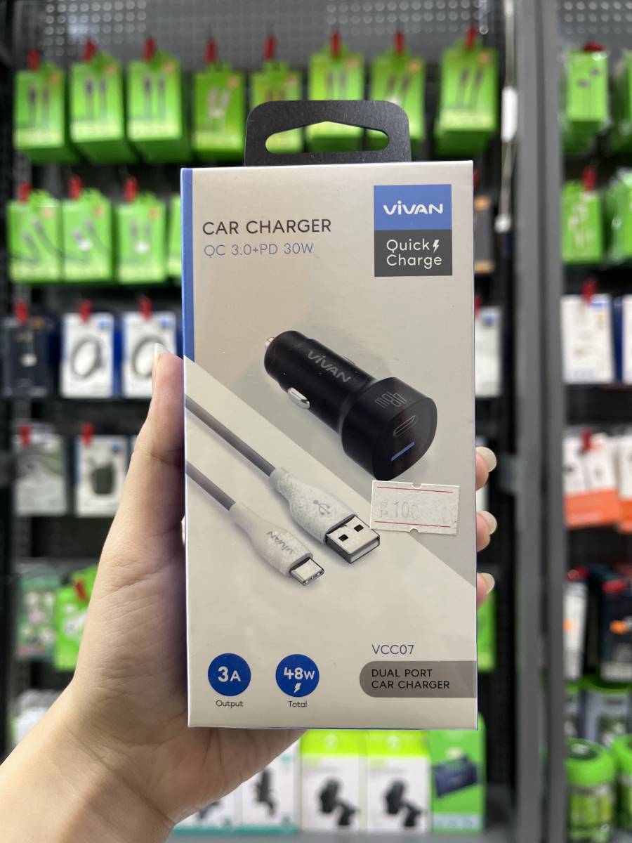 Vivan VCC07 Car Charger QC3.0+PD30W