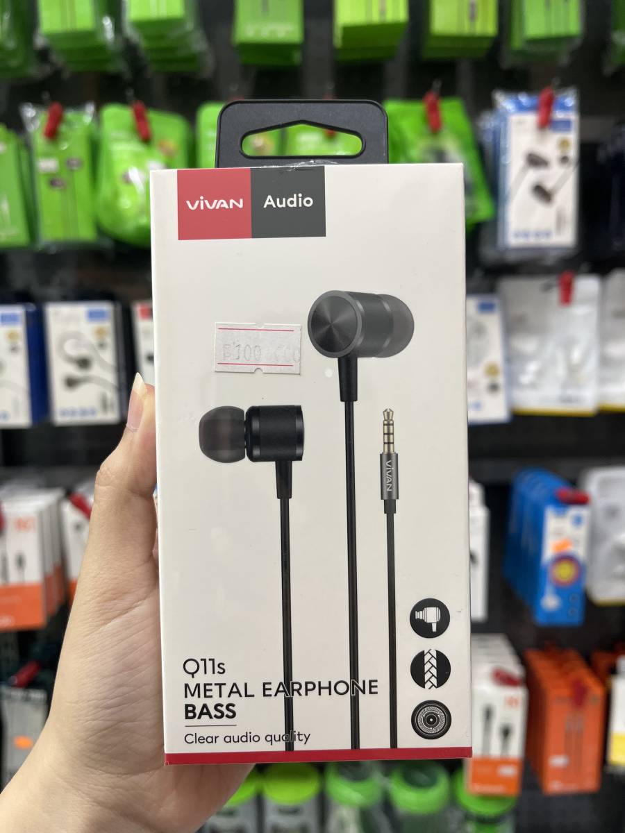 Vivan Q11s Metal Earphone Bass Black