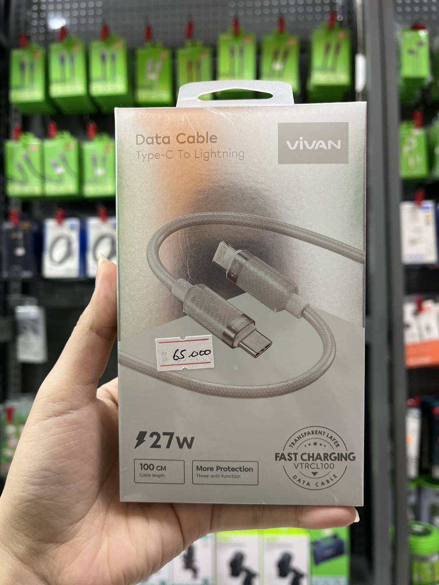 Vivan VTRCL100 Data Cable Type C to Lightning 27W White