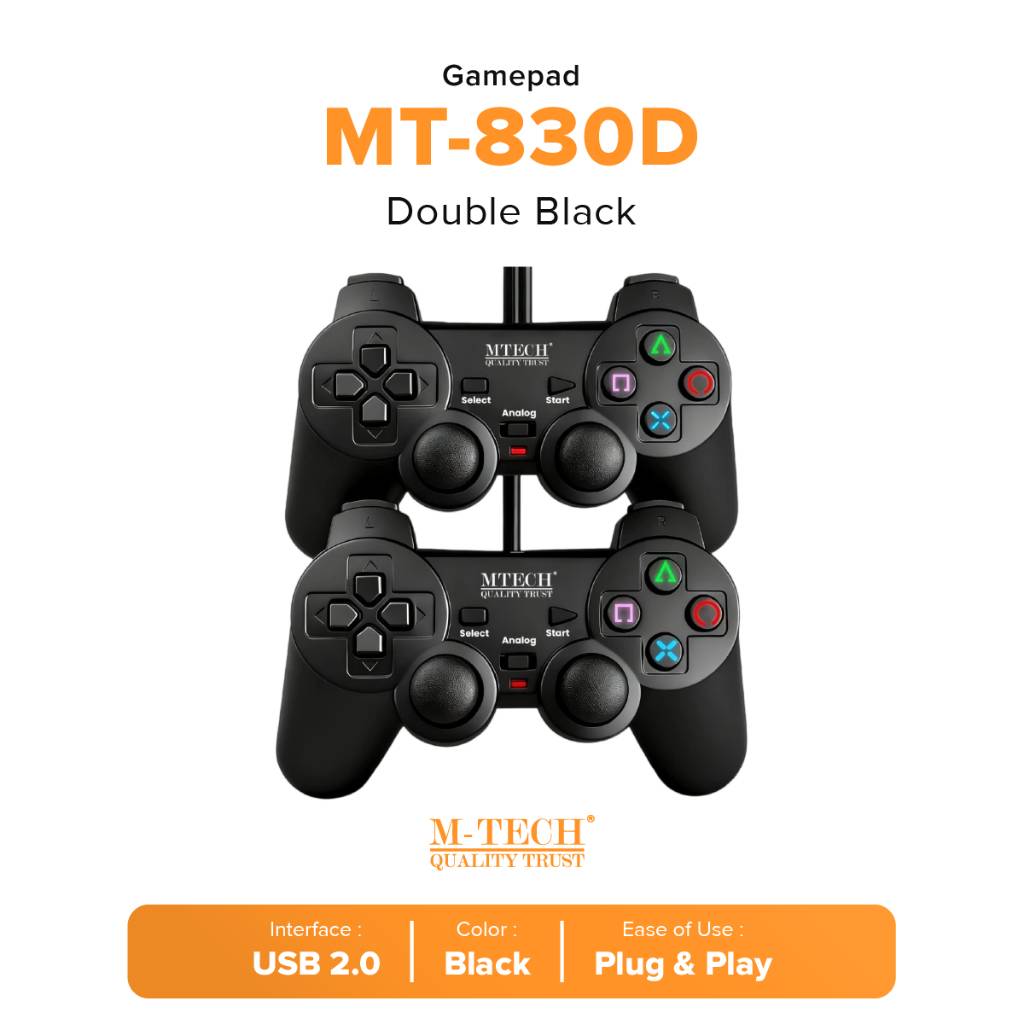 M-Tech MT-830D Gamepad Double Black