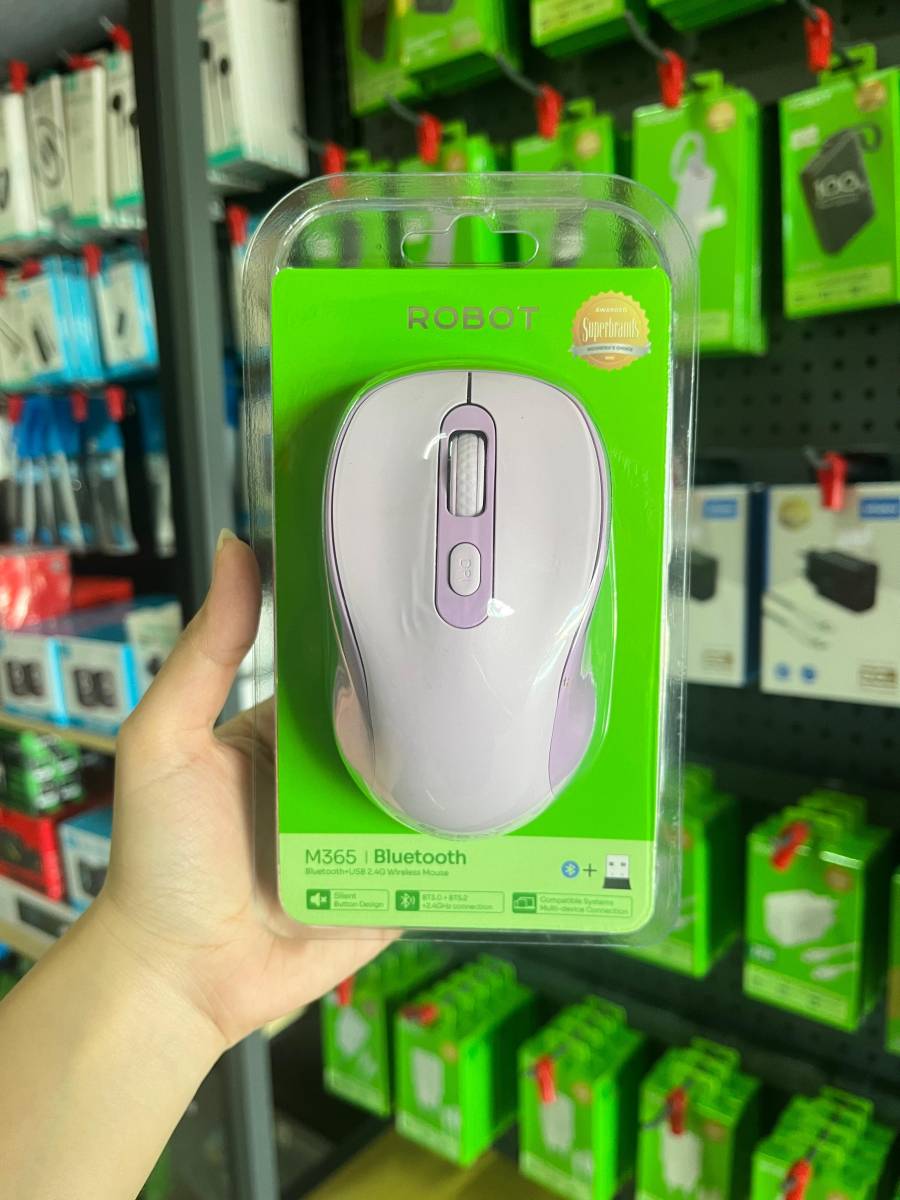 ROBOT M365 Wireless + Bluetooth Mouse Purple
