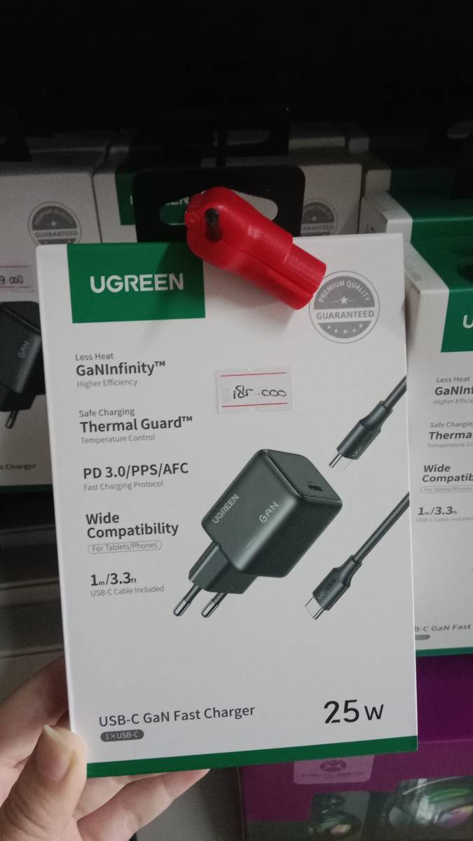 Ugreen 75103 Charger Set Type C 25W Black (PD 3.0/PPS/AFC)