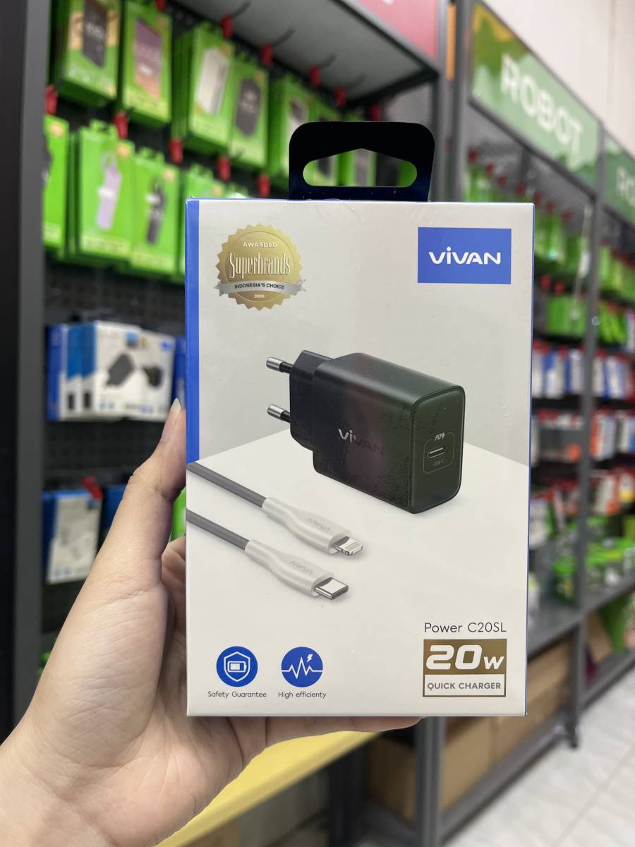 Vivan Power C20SL Charger Set Lighting 20W Black