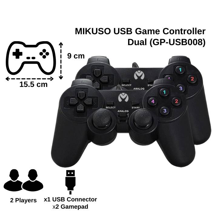 Gamepad Dual Mikuso GP-USB008