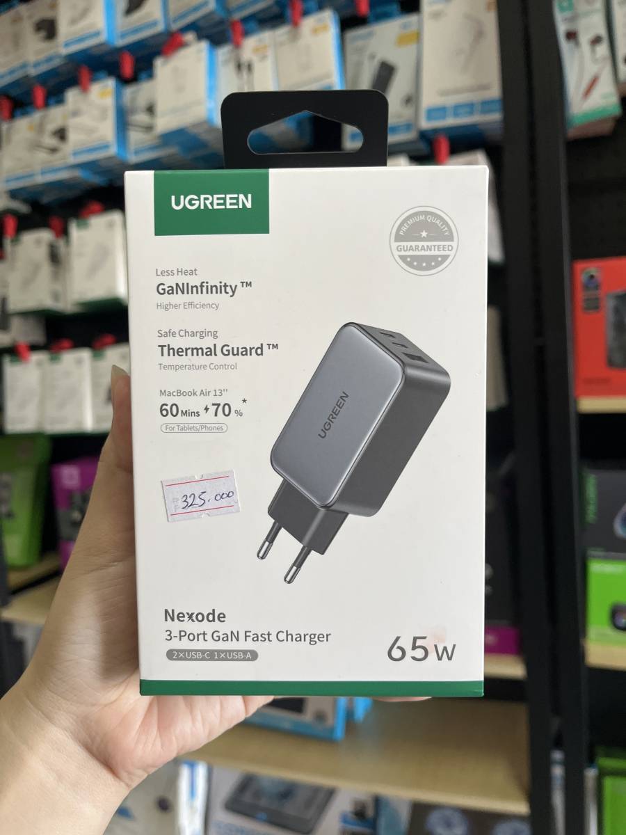 Ugreen Nexode GaN 65W Gray 3 Port - 10335